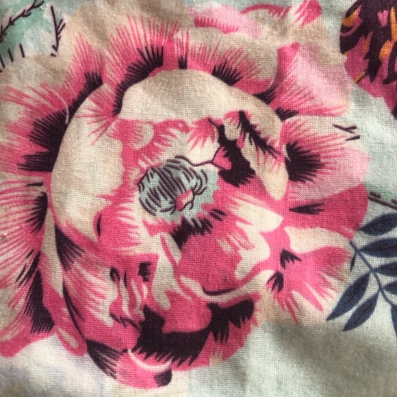 She & Sho Women’s Tee Shirt Short Sleeve Stripe Floral Soft Comfy Front Pocket - Picture 4 of 9